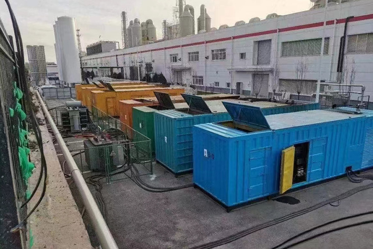 盘锦发电机租赁施工现场
